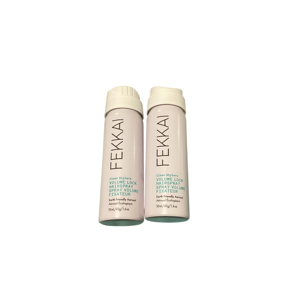 Lot of 2 Fekkai Clean Stylers Volume Lock Hairspray Travel Size 1.6oz 50ml New